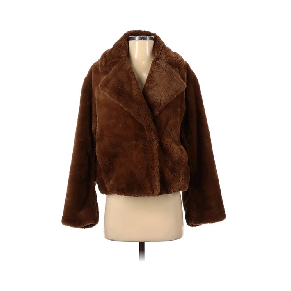 Vince  Buttery-Soft Faux Fur Jacket - Coco-Brown